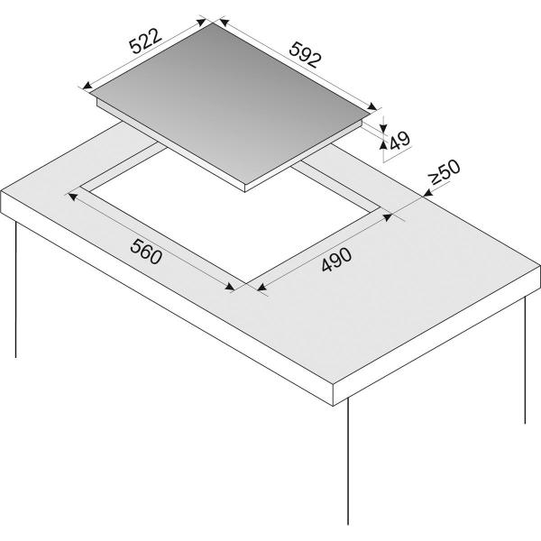 Amica KMI 774 660 C Autarkes Induktionskochfeld, 60 cm breit, Kindersicherung, Topferkennung, Hob&Go, 4 Gar-Temperaturstufen, Boosterfunktion