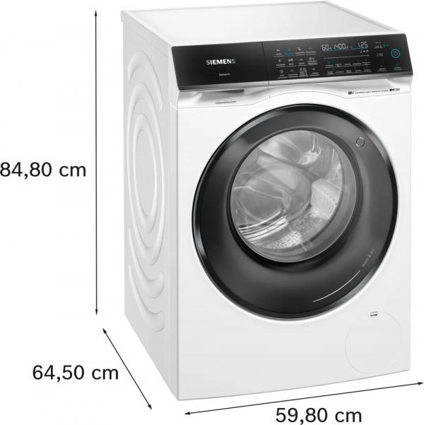 Siemens WN54C2A40 iQ700 10,5/6 kg Waschtrockner, 60 cm breit, 1400 U/min, aquaStop, i-Dos, autoDry-Technologie, smartFinish, weiß