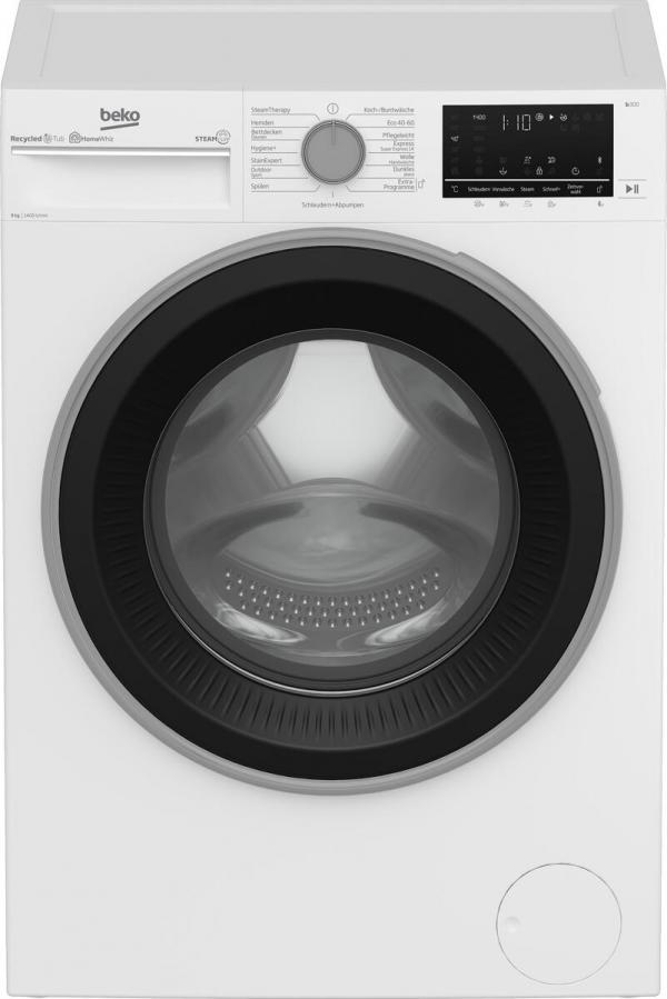 ARDEBO.de Beko B3WFU59415W2 9kg Frontlader Waschmaschine, 60 cm breit, 1400 U/Min, 15 Programme, Kindersicherung, OptiSense, Bluetooth, weiß