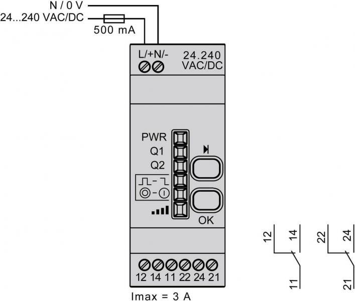 Schneider Electric ZBRRD Harmony XB5R, Empfänger, programmierbar, 2 Relais Ausgänge, 24-240V ACDC, monostabil, bistabil