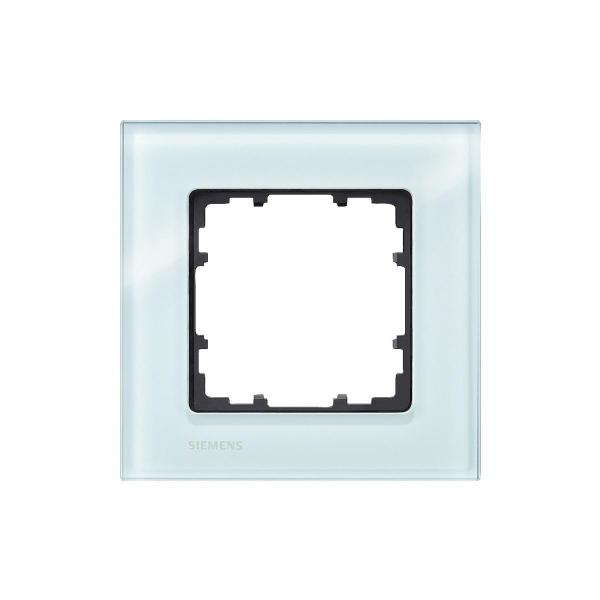 ARDEBO.de Siemens DELTA miro Rahmen 1-fach, Echtmaterial Glas, 90x90mm (5TG1201)