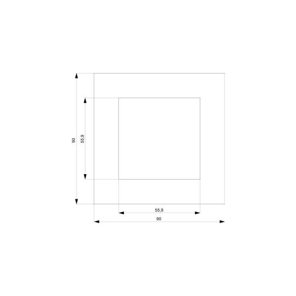 Siemens DELTA miro Rahmen 1-fach, Echtmaterial Glas, 90x90mm (5TG1201)