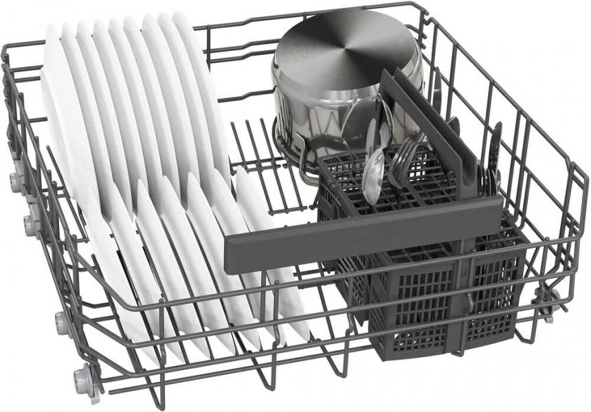 Siemens SN43ES22AE iQ300 Unterbau-Geschirrspüler, 60 cm breit, 13 Maßgedecke, aquaStop, HomeConnect, varioSpeed Plus, dosierAssistent, gebürsteter Stahl