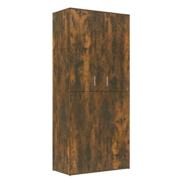 Schuhschrank Räuchereiche 80x39x178 cm Holzwerkstoff