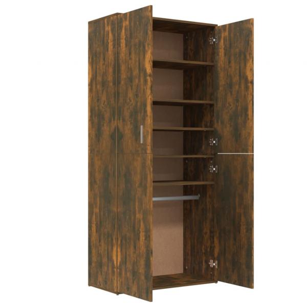 Schuhschrank Räuchereiche 80x39x178 cm Holzwerkstoff