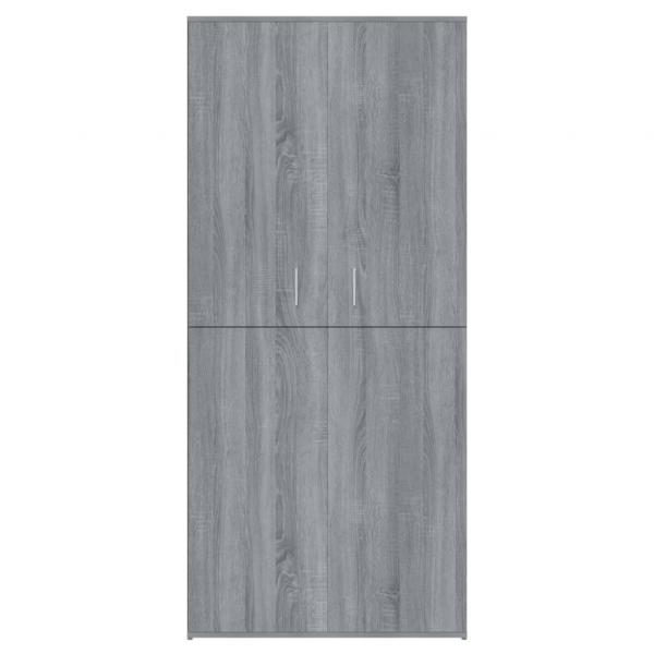 Schuhschrank Grau Sonoma 80x39x178 cm Holzwerkstoff