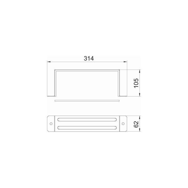 OBO Bettermann BSKM-VD 1025RW Verbinder mit Dichtung, für Wand- und Deckenmontage, 100x250mm (7216633)