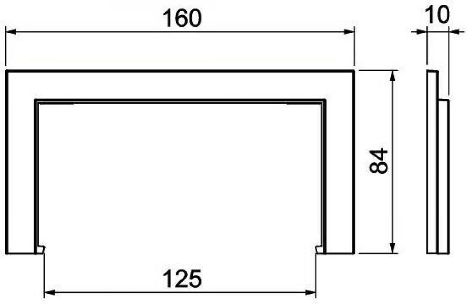 OBO Bettermann BRK WA70130 rws Wandanschlussblende, Signa Base, 84x160x10mm, reinweiß (6132801)