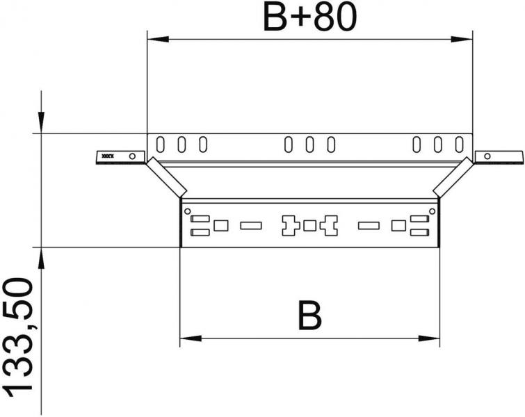 OBO Bettermann RAAM 620 FT Anbau-Abzweigstück mit Schnellverbindung, 60x200mm, Stahl, tauchfeuerverzinkt (6041254)