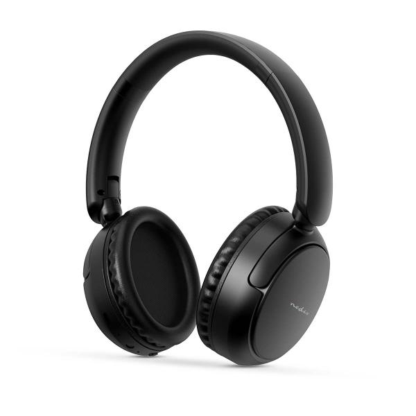 ARDEBO.de - Drahtlose Over-Ear-Kopfhörer | max. Batteriespielzeit: 12 Std | Eingebautes Mikro | Drücken Sie Strg | Stimmkontrolle | Lautstärke-Regler | Schwarz