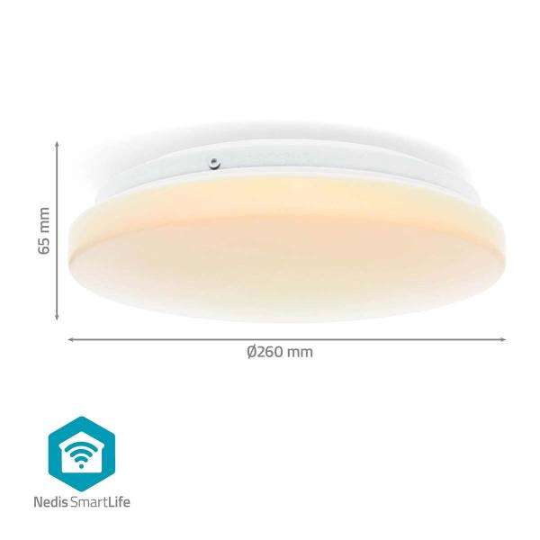 SmartLife Deckenleuchte | Wi-Fi | RGB / Warm bis kühlen weiß | Rund | Durchmesser: 260 mm | 1820 lm | 2700 - 6500 K | IP44 | Energieklasse: F | Android? / IOS