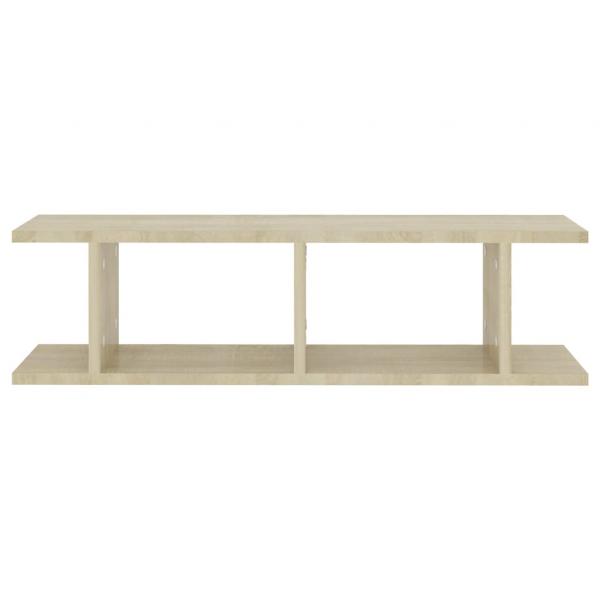 Wandregale 2 Stk. Sonoma-Eiche 75x18x20 cm Holzwerkstoff