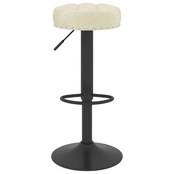 Barhocker 2 Stk. Creme Samt