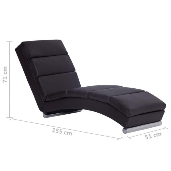 Chaiselongue Braun Kunstleder