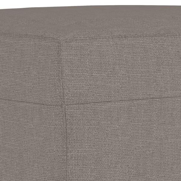 Sessel mit Hocker Taupe 60 cm Stoff