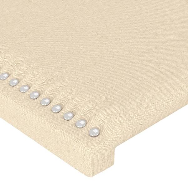 Bettgestell ohne Matratze Creme 120x200 cm Stoff