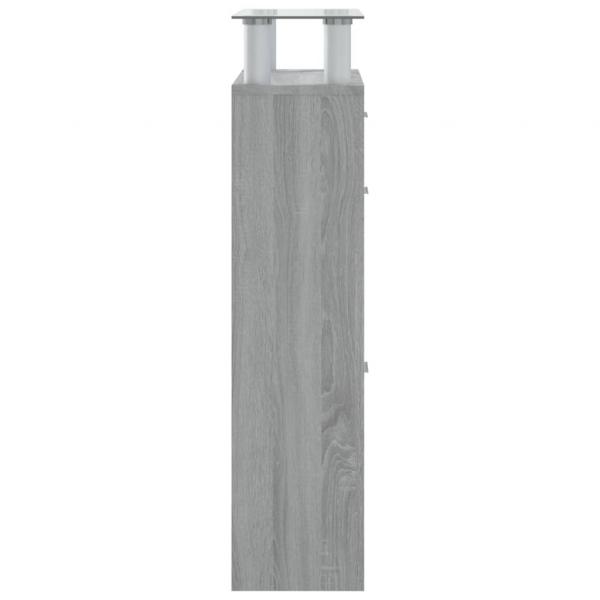 Schuhschrank Grau Sonoma 63x24x104 cm Holzwerkstoff