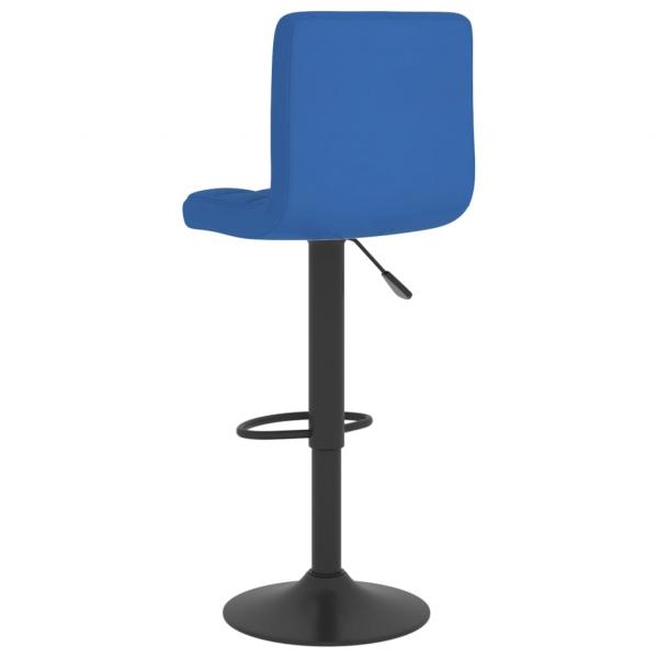 Barhocker 2 Stk. Blau Stoff