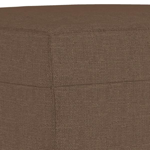 Sessel mit Hocker Braun 60 cm Stoff