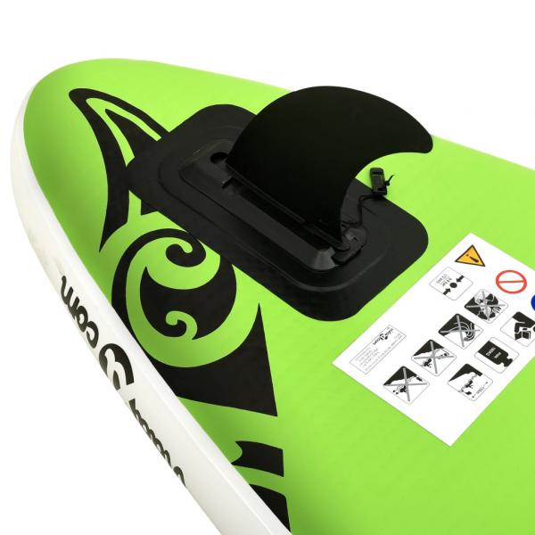 Aufblasbares Stand Up Paddle Board Set 320x76x15 cm Grün