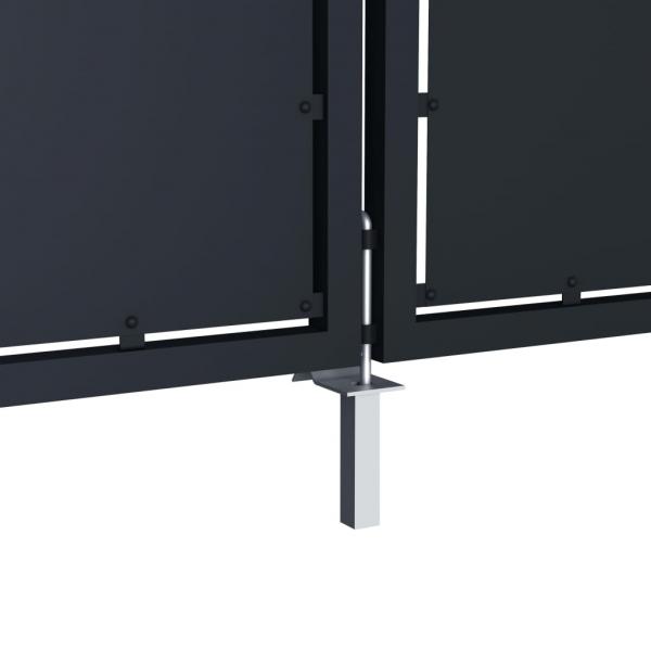 Gartentor Stahl 350 x 175 cm Anthrazit