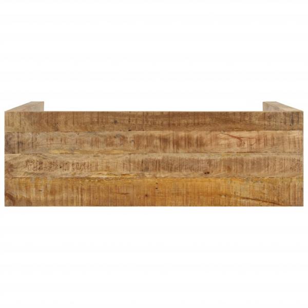 Konsolentisch 110x35x76 cm Raues Mangoholz