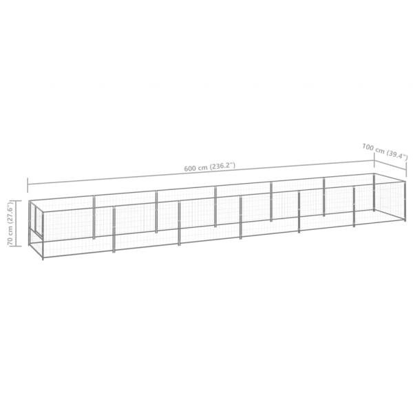 Hundezwinger Silbern 6 m² Stahl