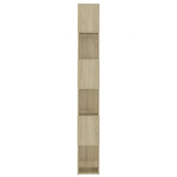 Bücherregal Raumteiler Sonoma-Eiche 60x24x186 cm Holzwerkstoff