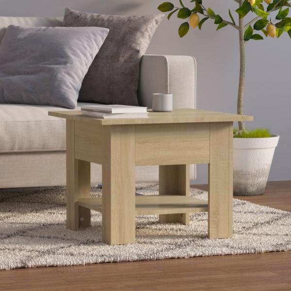 ARDEBO.de - Couchtisch Sonoma-Eiche 55x55x42 cm Holzwerkstoff