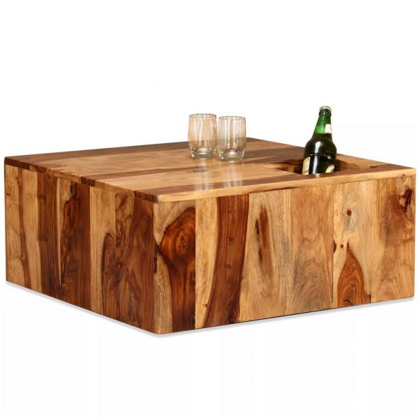 Couchtisch Massivholz Palisander 70x70x30 cm