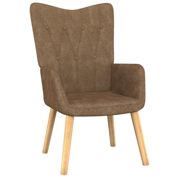 Relaxsessel mit Hocker Taupe Stoff