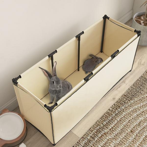 ARDEBO.de - Aufbewahrungsbox Creme 105x34,5x45 cm Stoff