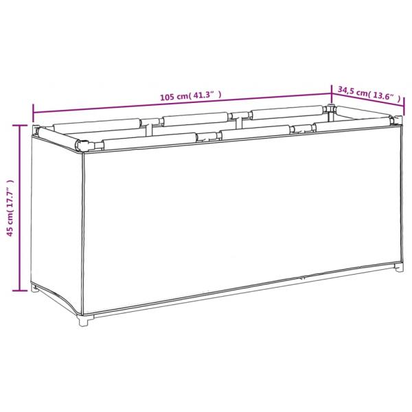 Aufbewahrungsbox Creme 105x34,5x45 cm Stoff