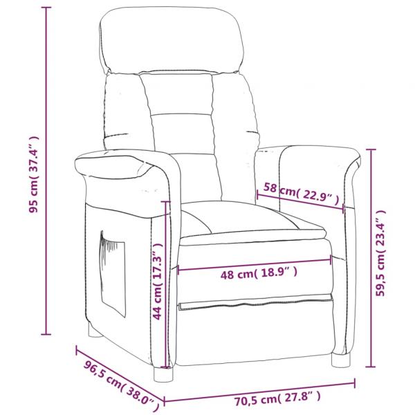 Relaxsessel Beige Mikrofasergewebe