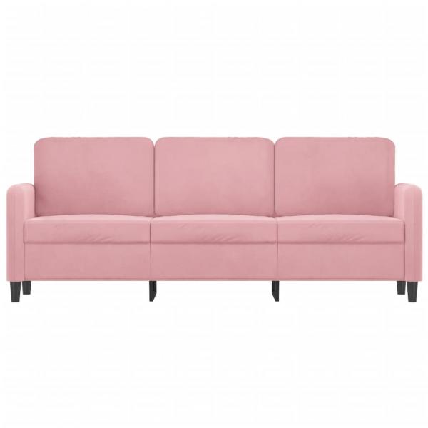 3-Sitzer-Sofa Rosa 180 cm Samt