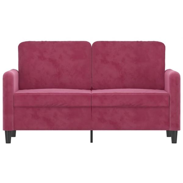 2-Sitzer-Sofa Weinrot 120 cm Samt