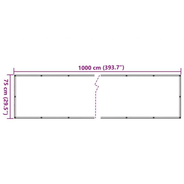 Balkon-Sichtschutz Anthrazit 1000x75 cm PVC