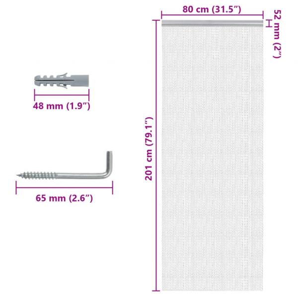 Türvorhang aus Ketten 80x201 cm Aluminium