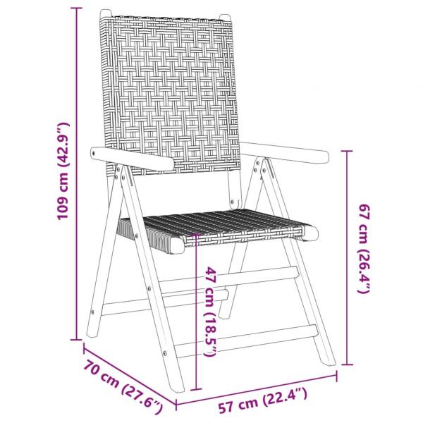 7-tlg. Garten-Essgruppe Poly Rattan und Massivholz Beige