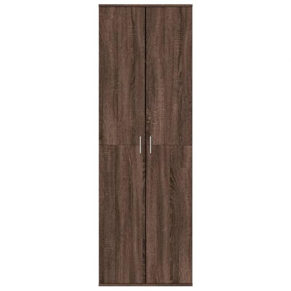 Highboard Braun Eichen-Optik 60x35x180 cm Holzwerkstoff