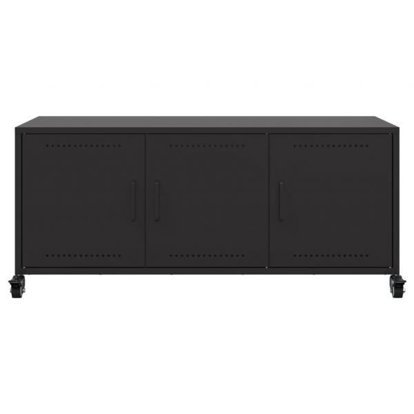 TV-Schrank Schwarz 100,5x39x43,5 cm Stahl