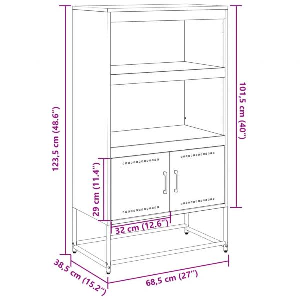 TV-Schrank Anthrazit 100,5x39x60,5 cm Stahl