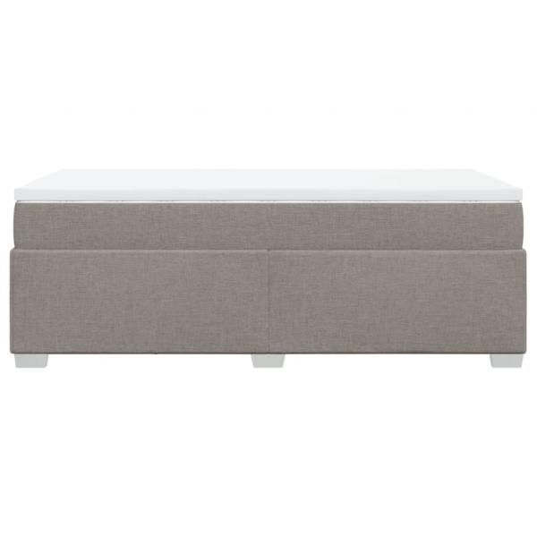 Boxspringbett mit Matratze Taupe 100x200 cm Stoff