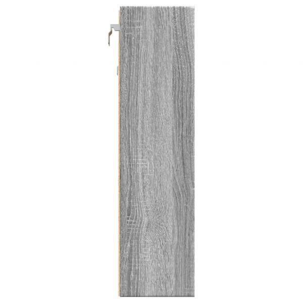 Vitrinenschrank Grau Sonoma 100x15x58 cm Holzwerkstoff