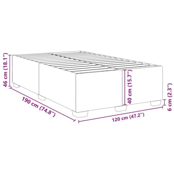 Bettgestell Schwarz 120x190 cm Stoff