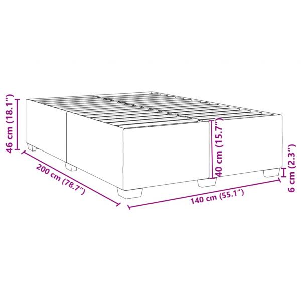 Bettgestell ohne Matratze Hellgrau 140x200 cm Stoff