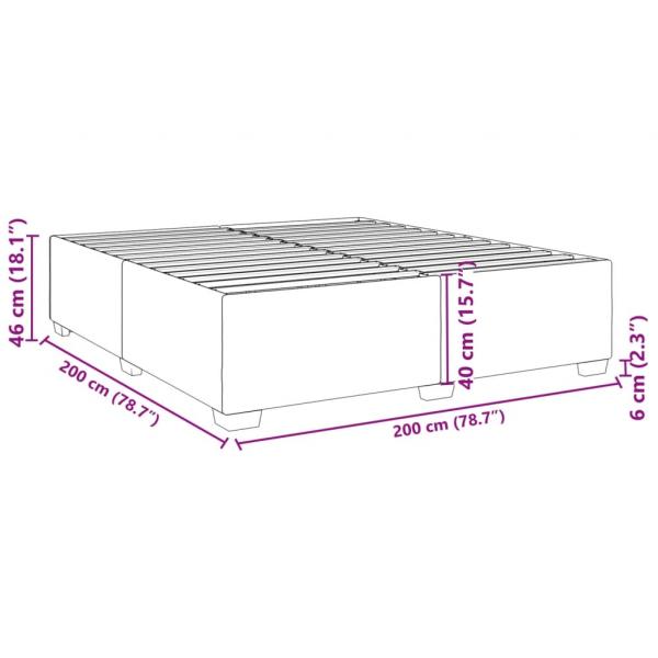 Bettgestell ohne Matratze Schwarz 200x200 cm Stoff