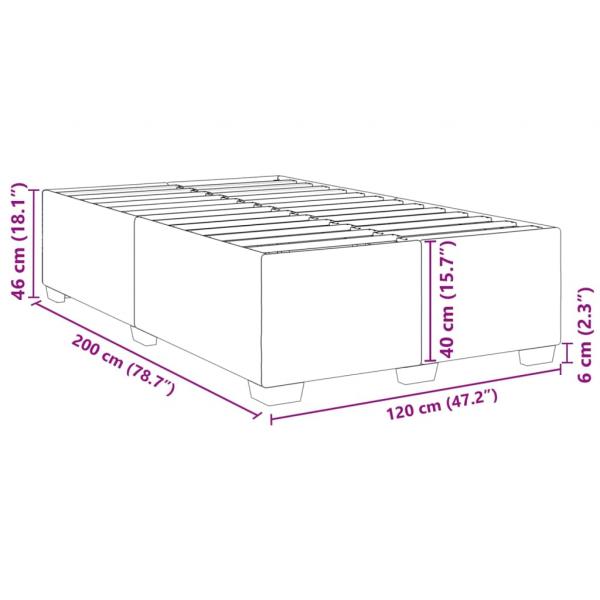 Bettgestell ohne Matratze Dunkelgrau 120x200 cm Stoff