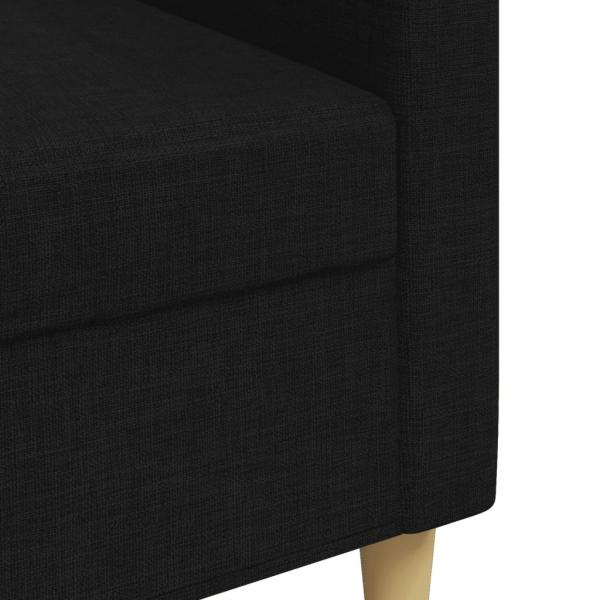 3-Sitzer-Sofa Schwarz 210 cm Stoff