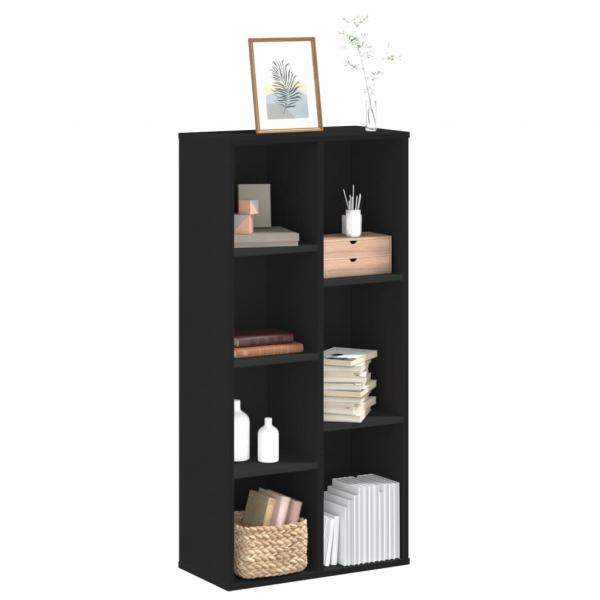 ARDEBO.de - Bücherregal Schwarz 50x25x105 cm Holzwerkstoff